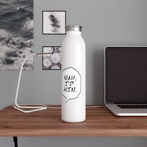 Water Bottle Anime Slim, Anime Drinkware, Motivational Insulated Flask, Anime Lover Gift, Cute Water Bottle for