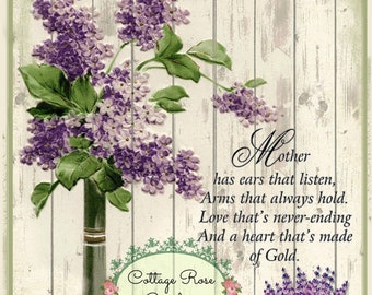 Lilacs and Lavender Mother's Day digital download