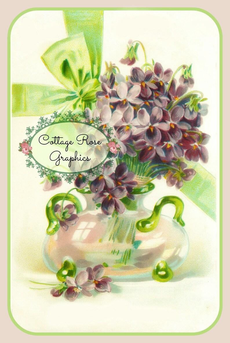 Vintage Violets Digital Download ECS Buy 3 Get One Free Etsy