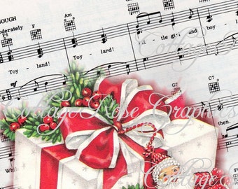 TOYLAND music and gift Retro Christmas Large digital download  ECS buy 3 get one free