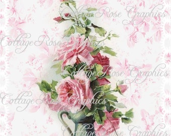 Large digital download House of Roses Paris French pink Masion des roses image BUY 3 get one FREE