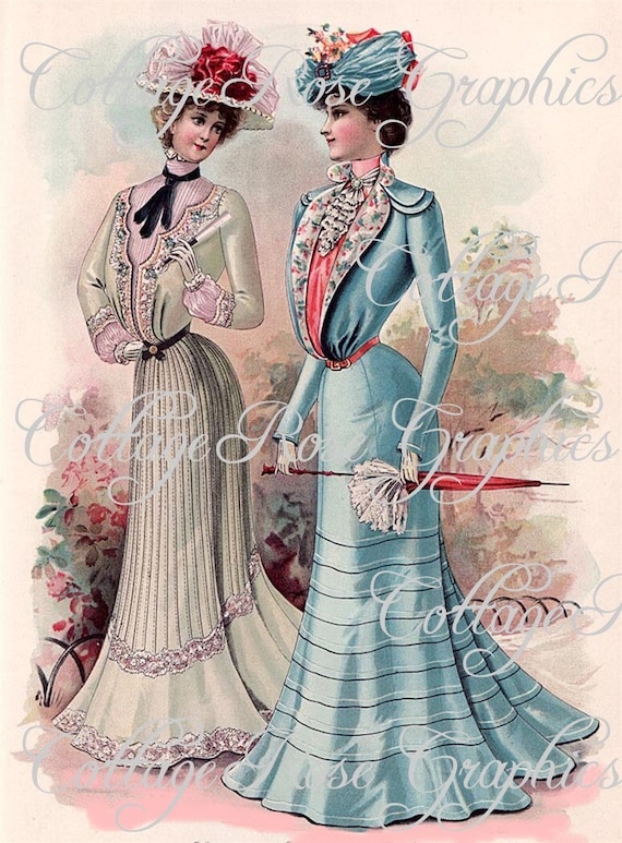 1901 ladies dresses VICTORIAN Large digital download circa inv-19