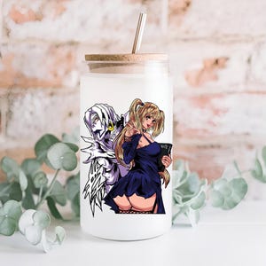Misa Amane Death Note Eiskaffeeglas, handgefertigter Anime Charakter Geschenk für Otaku Fans & Sammler, Osterkorb Geschenk, Anime Becher,