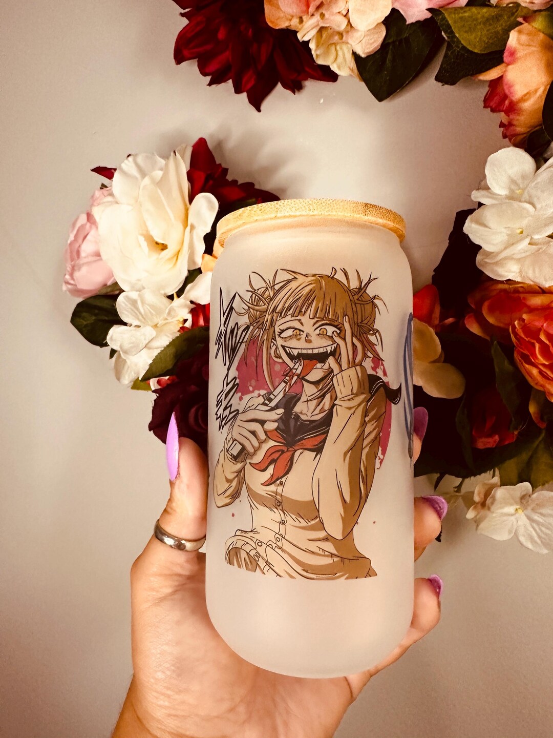 Anime Character Iced Coffee Glass, Anime Libbey Cup, Villian Can Glass ...