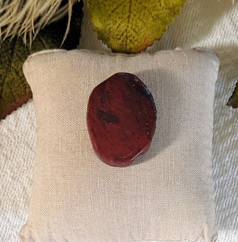 Red Jasper Freeform Oval Cabochon S084 image 1