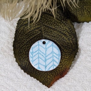 Enameled Glass Copper Turquoise Southwestern Pendant Component S071