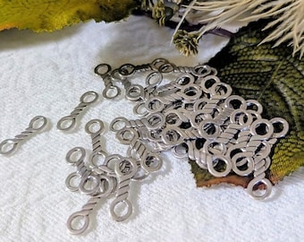 JBB Sterling Silver Twist Link-kontaktkomponenter S184