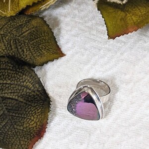 Vintage Artisan Sterling Silver Purple Druzy Adjustable Ring R052 image 5