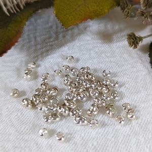 Sterling Silver 3mm Crimp Covers S011
