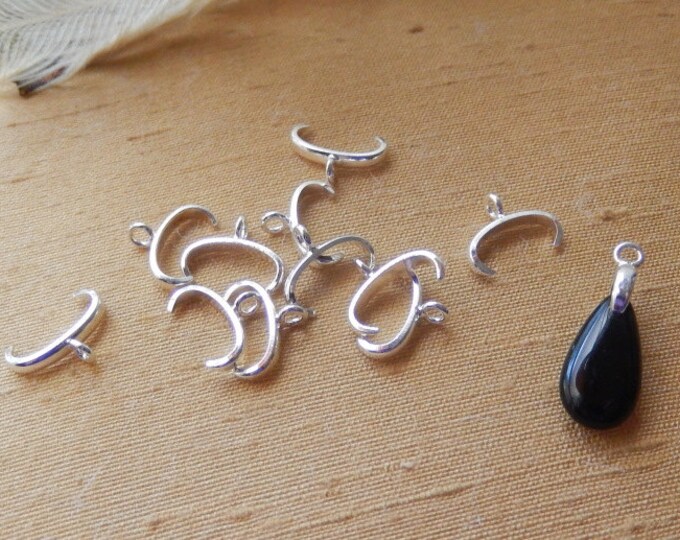 Silver Beadalon Pinch Bails Etsy