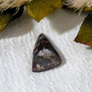 Natural Plume Agate Large Triangular Cabochon S087 image 3