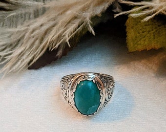 Artisan Sterling Silver Chrysocolla Ring R117