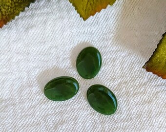 Nephrite Jade Cabochon Trio S106