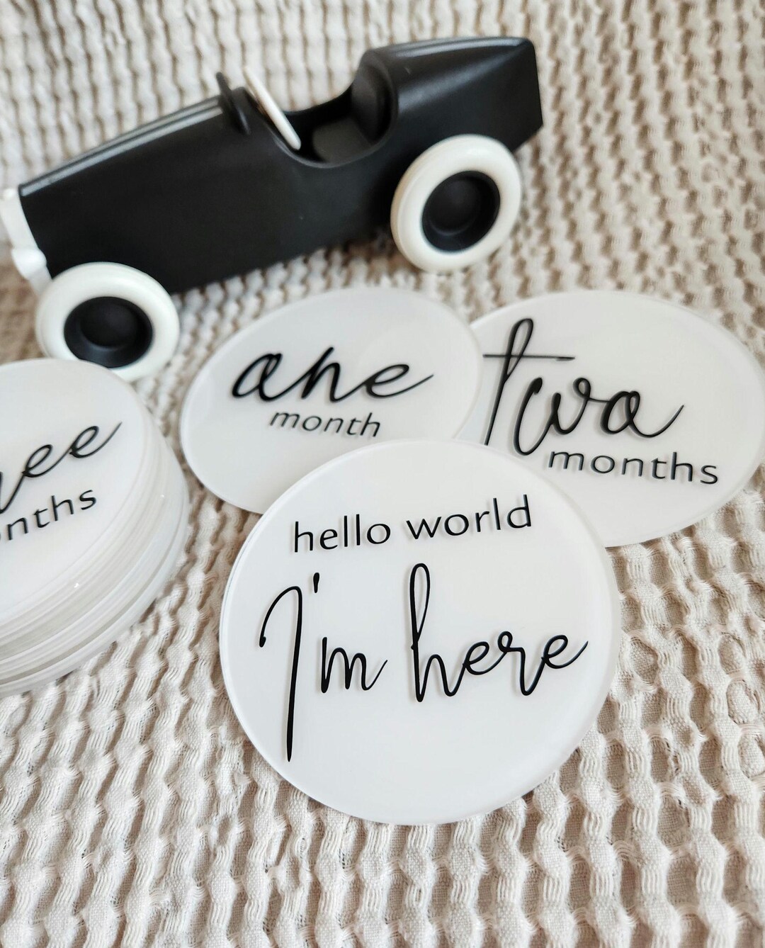 Baby Milestone Acrylic Discs | Baby's First 12 Months | Baby Photo ...