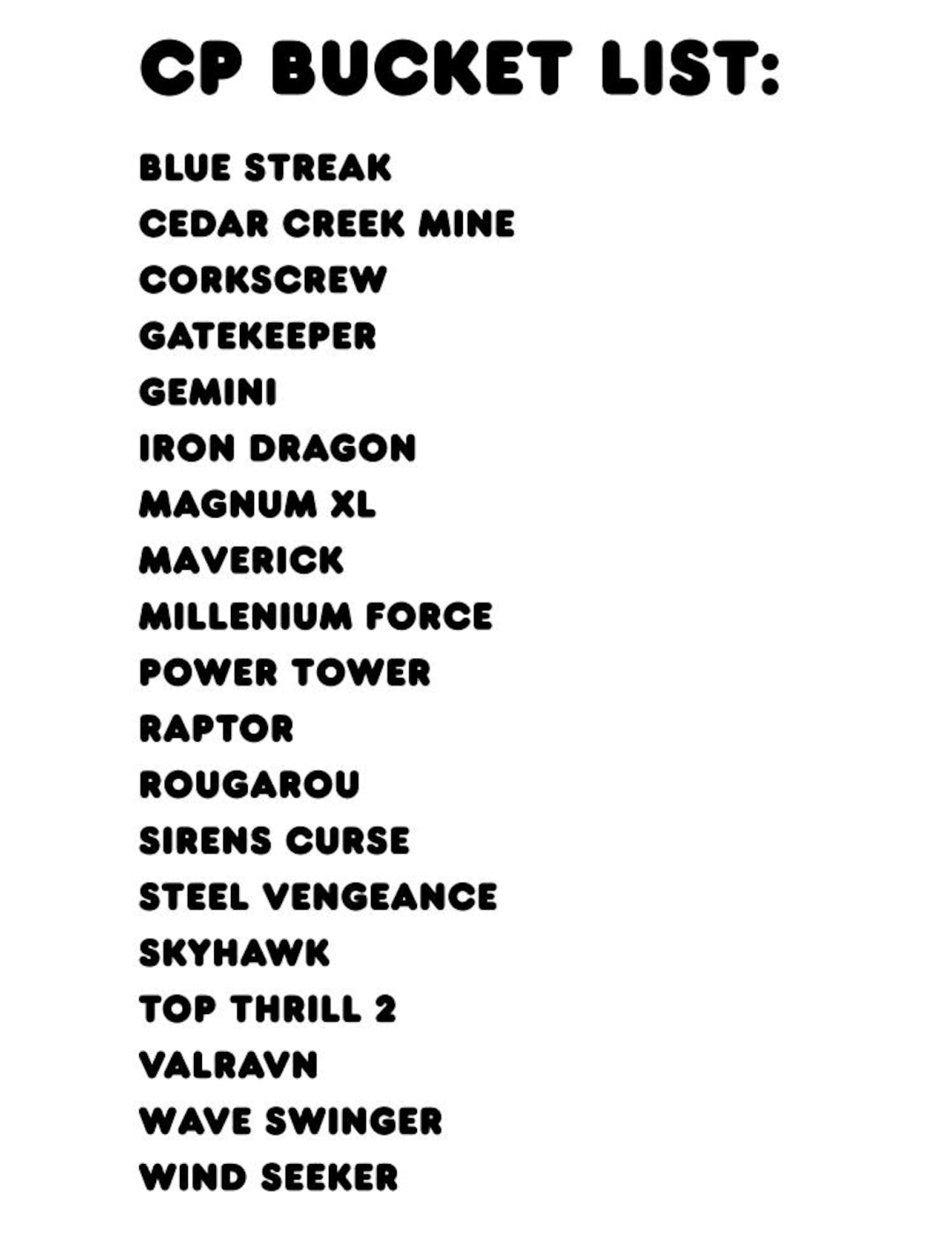 Cedar Point T Shirt for Riders 48