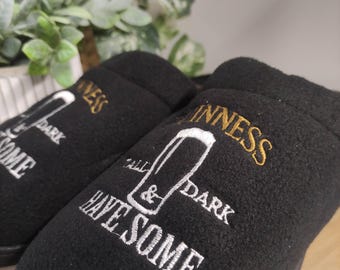 Guinness Slippers Tall Dark Have Some Size Small