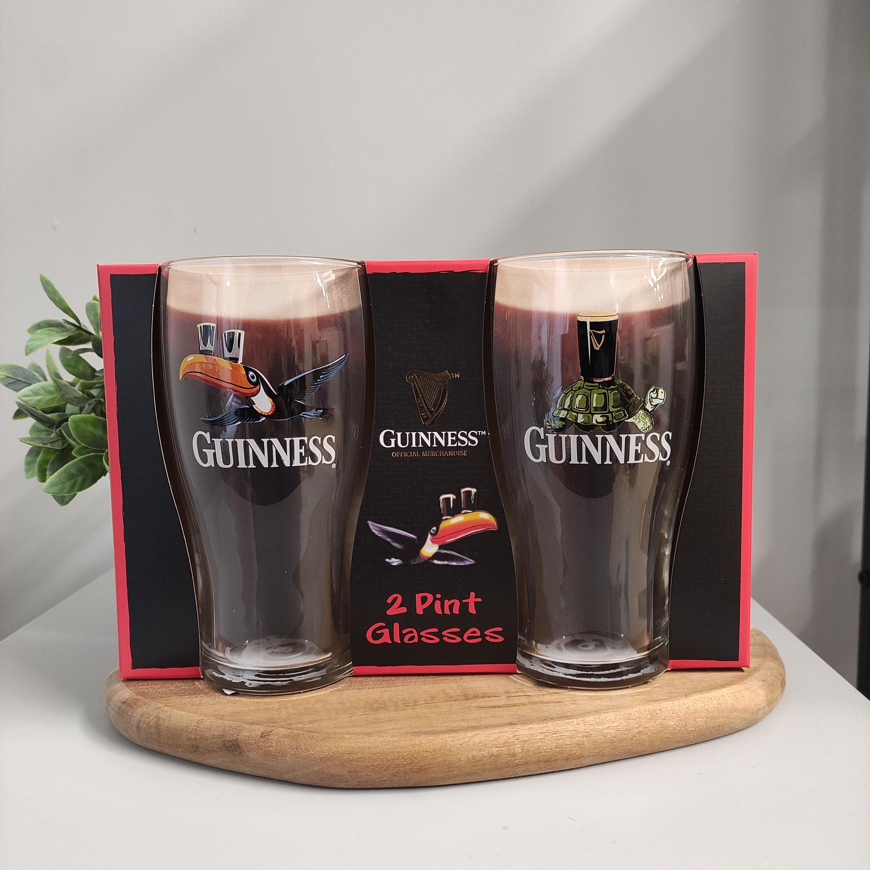 Guinness Tortoise & Toucan Gilroy Pint Glasses - Pack of 2 - Etsy