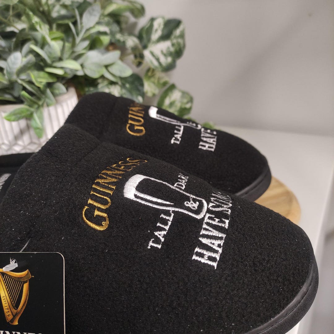 Guinness Slippers Tall Dark Have Some Size Large