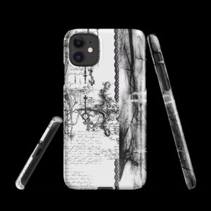 White Goth Cyber Sigilism Apple Phone Case - Limited Edition