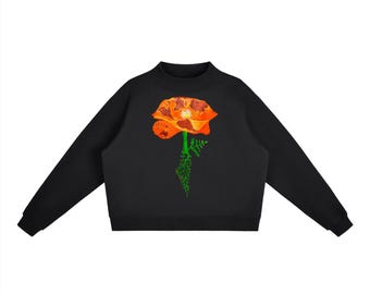 Essential Fleece Mock-Neck Crew Sweatshirt