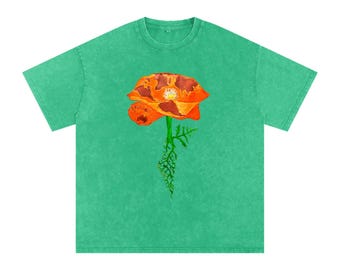 Snow Washed Oversized Cotton T-Shirt