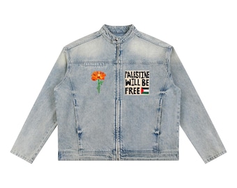 Vintage Wash Zip Denim Jacket