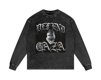 Acid Wash Oversize Long Sleeve T-Shirt