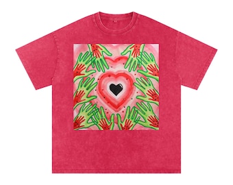 Snow Washed Oversized Cotton T-Shirt