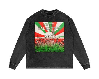 Acid Wash Oversize Long Sleeve T-Shirt