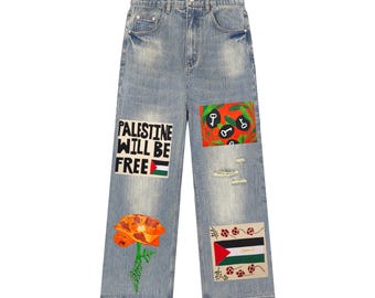 Vintage Wash Distressed Denim Jeans