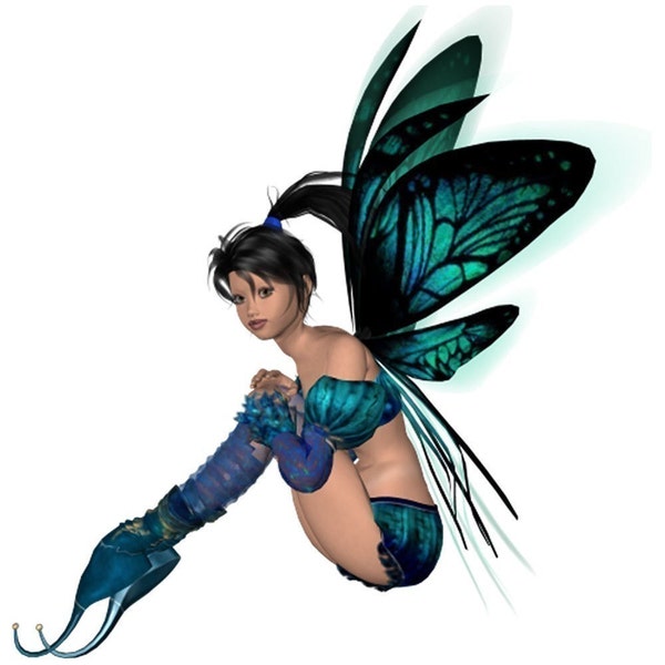 Moon Fairy Graphics Clip-Art Set -- Royalty Free -- 20 Faerie Poses