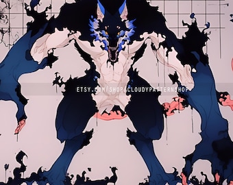 Adoptable | Corrupted Darkmagic Wolf, Original Adopt, Fursona, Character for Roleplaying, DnD, Reference, AI Adopt