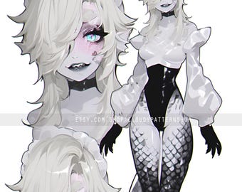 Adoptable | Mermaid Albin Hybrid, Original Adopt, Character for Roleplaying, DnD, Reference, AI Adopt