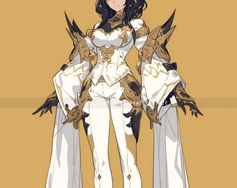 Adoptable | Golden Thaumaturge, Original Adopt, Character for Roleplaying, DnD, Reference, AI Adopt