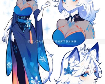 Adoptable | Dawn Winter Fursona, Original Adopt, Character for Roleplaying, DnD, Reference, AI Adopt