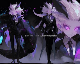 Adoptable | Cosmic Stranger, Original Adopt, Fursona, Character for Roleplaying, DnD, Reference, AI Adopt