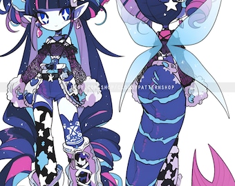 Adoptable | Popcore Doll Girl, Original Adopt, Fursona, Character for Roleplaying, DnD, Reference, AI Adopt