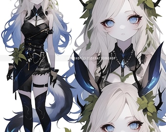 Adoptable | Dark Forest Seeker, Original Adopt, Character for Roleplaying, DnD, Reference, AI Adopt