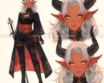 Adoptable | Hellborn Guardian, Original Adopt, Fursona, Character for Roleplaying, DnD, Reference, AI Adopt