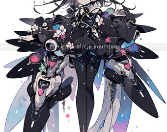 Adoptable | Spacecore Diva, Original Adopt, Fursona, Character for Roleplaying, DnD, Reference, AI Adopt