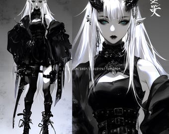 Adoptable | Y2k Emocore Anthro, Original Adopt, Character for Roleplaying, DnD, Reference, AI Adopt