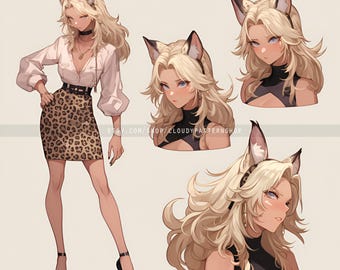 Adoptable | Cheetah Suit Anthro, Original Adopt, Fursona, Character for Roleplaying, DnD, Reference, AI Adopt