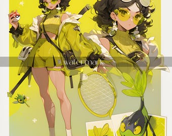 Adoptable | Yellow Pokemon Trainer, Original Adopt, Fursona, Character for Roleplaying, DnD, Reference, AI Adopt