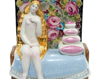 Porcelain Figurine, Zhulianska Venus, Hand-Painted Ukrainian Ceramic Art, Limited Edition