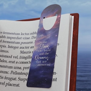 To the Stars Who Listen ACOTAR Inspired Metal Bookmark