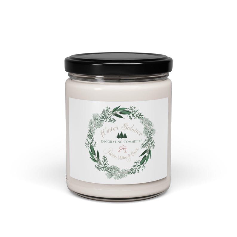 Scented Soy Candle, 9oz Winter Solstice Decorating Committee, Faerie