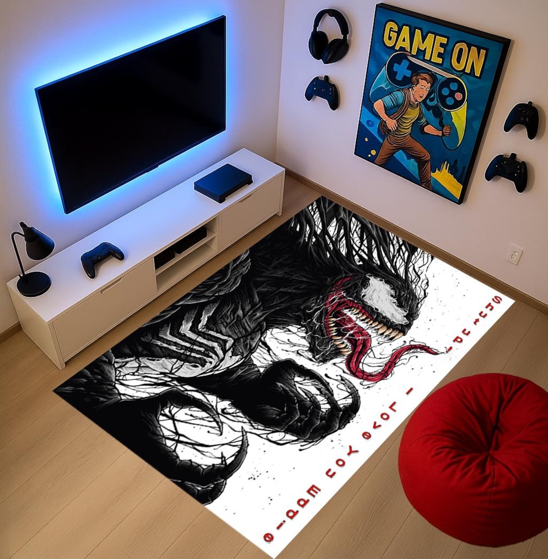 Spiderman Vs Venom Rug: Modern Hypebeast Kid's Room Decor - Etsy