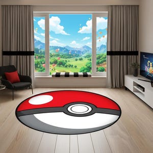 Poke ball rug - Etsy 日本