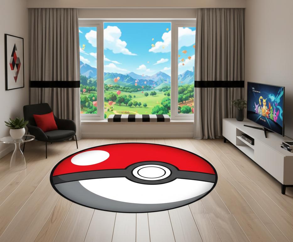 Poke ball rug - Etsy 日本