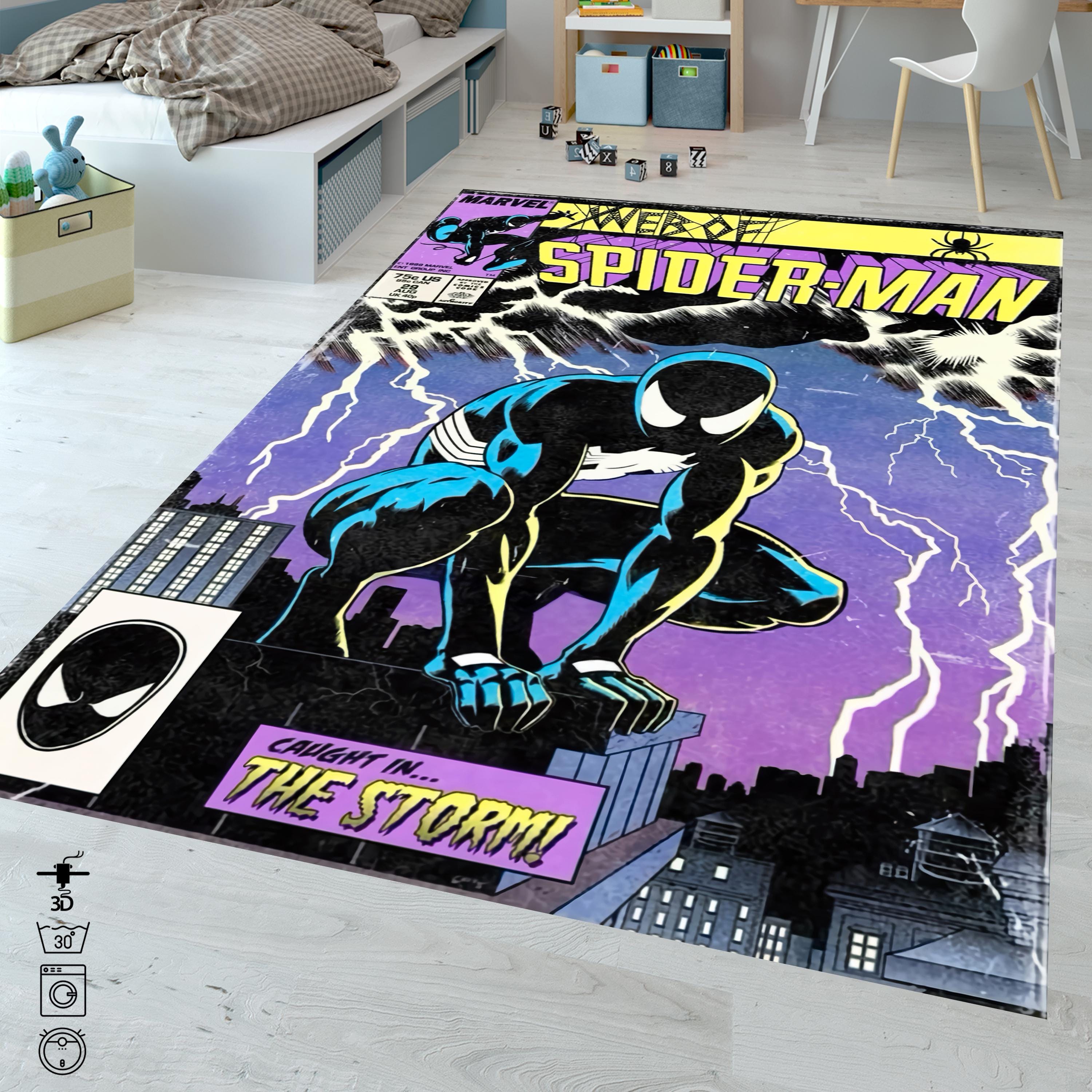 Spiderman Rug,web of Spiderman,retro Spider Rug,comic Book Rug,movies ...
